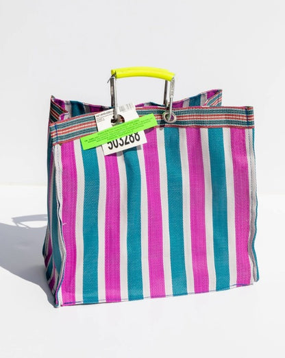 Recycled Plastic Stripe Bag - Square (Puebco)