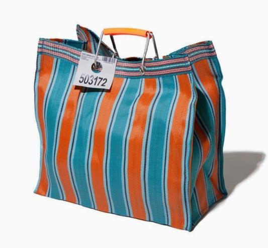 Recycled Plastic Stripe Bag - Square (Puebco)