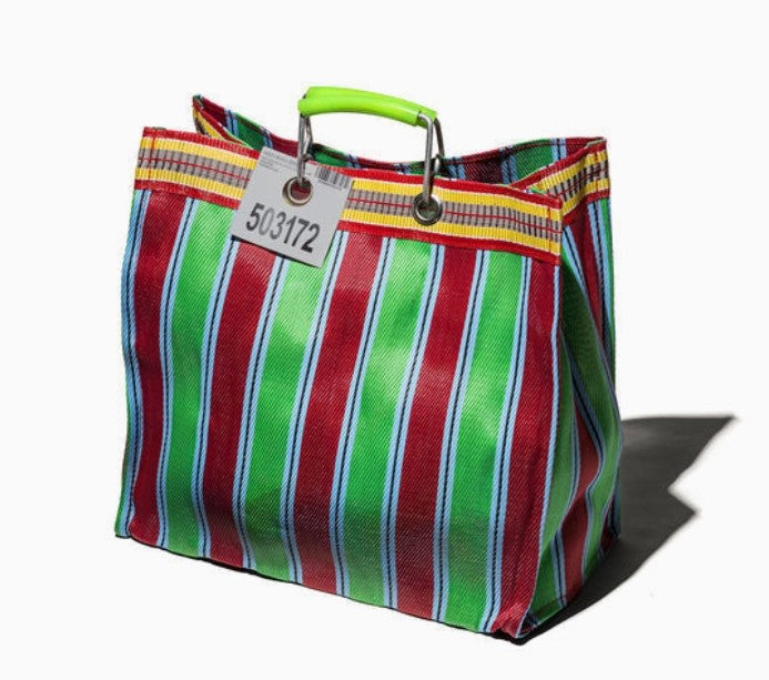 Recycled Plastic Stripe Bag - Square (Puebco)